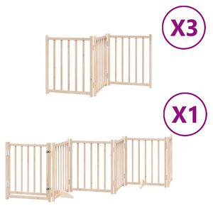vidaXL Barri&egrave;re pour chien porte pliable 15 panneaux bois de peuplier