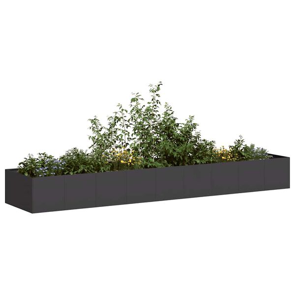 vidaXL Jardini&egrave;re noir 360x80x40 cm acier