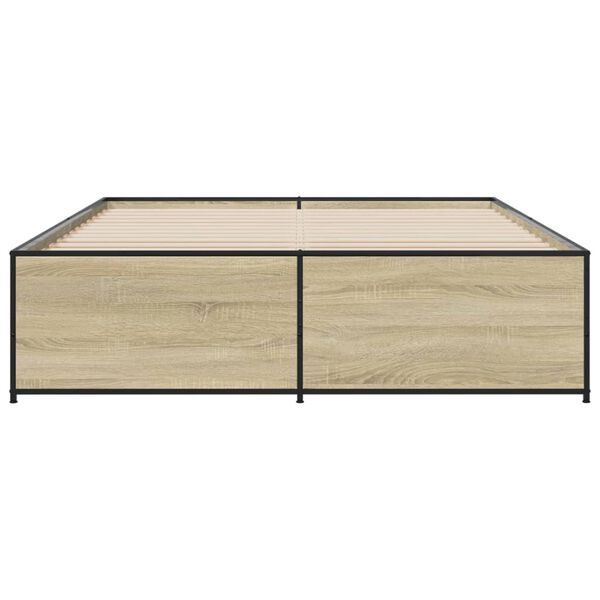 vidaXL Cadre de lit sans matelas ch&ecirc;ne sonoma 160x200 cm