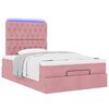 vidaXL Cadre de lit ottoman avec matelas rose 120x190 cm velours