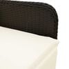vidaXL Ensemble de bistro de jardin 7 pcs coussins noir poly rotin