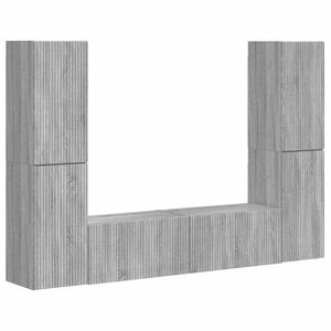 vidaXL Ensemble meuble TV 6 pc Sonoma gris Bois d'ing&eacute;nierie