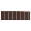 vidaXL Abri de jardin marron 191 x 640 x 198 cm en acier galvanis&eacute;