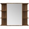 vidaXL Armoire à miroir de salle de bain Chêne brun 80x20,5x64 cm Bois
