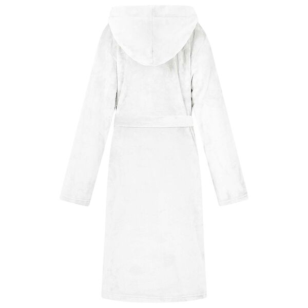 vidaXL Peignoir avec capuche Blanc l Flanelle