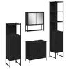 vidaXL Ensemble de mobilier de salle de bain 4 pc Noir