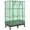 vidaXL Jardini&egrave;re de jardin avec couverture de serre et roues 2 pc PP