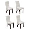 vidaXL Chaises &agrave; manger lot de 4 blanc similicuir