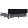 vidaXL Lit &agrave; ressorts avec matelas Gris fonc&eacute; 200 x 200 cm Velours