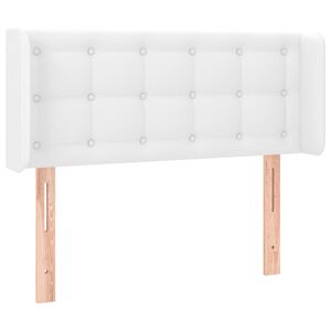 vidaXL T&ecirc;te de lit avec oreilles Blanc 83x16x78/88 cm Similicuir