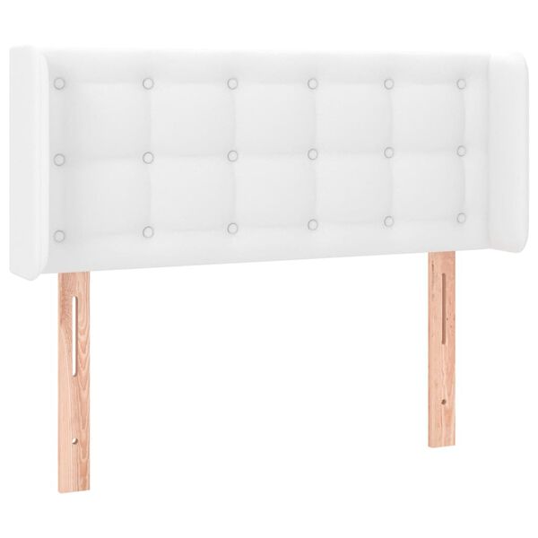 vidaXL T&ecirc;te de lit avec oreilles Blanc 83x16x78/88 cm Similicuir