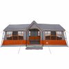 vidaXL Tente familiale avec toit Gris et orange 622 x 295 x 238 cm