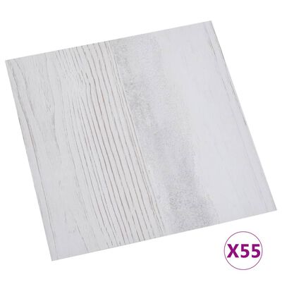 vidaXL Dalles de plancher autoadhésives 55 pcs PVC 5,11 m² gris clair