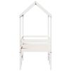 vidaXL Lit haut sans matelas blanc 90x190 cm bois de pin massif