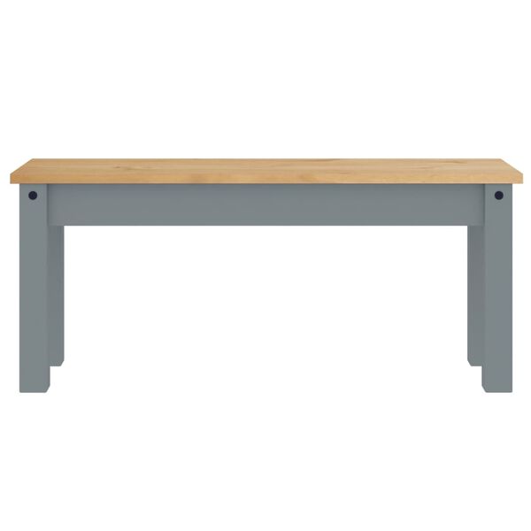 vidaXL Banc &agrave; manger PANAMA gris 105x30x45 cm bois massif de pin