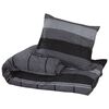 vidaXL Ensemble de housse de couette gris fonc&eacute; 140x200 cm Coton