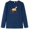 T-shirt enfants &agrave; manches longues bleu marine 128