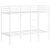 VidaXL Lit superpos&eacute; sans matelas blanc 90x200 cm acier