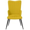 vidaXL Chaise de relaxation avec tabouret Jaune moutarde Velours