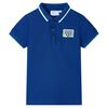 Polo pour enfants bleu fonc&eacute; 128