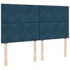 vidaXL Sommier &agrave; lattes de lit et matelas bleu 180x200 cm velours