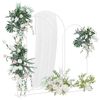 vidaXL Arche de mariage 3 pcs Blanc Acier
