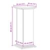vidaXL Support de Plante Ch&ecirc;ne noir 33 x 33 x 80 cm Bois d'ing&eacute;nierie