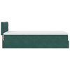 vidaXL Cadre de lit ottoman avec matelas vert foncé 100x200 cm velours