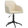 vidaXL Chaises pivotantes &agrave; manger lot de 6 cr&egrave;me velours