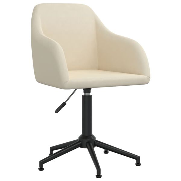 vidaXL Chaises pivotantes &agrave; manger lot de 6 cr&egrave;me velours