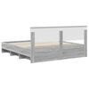 vidaXL Cadre de lit Gris Sonoma 200 x 200 cm Bois d'ing&eacute;nierie