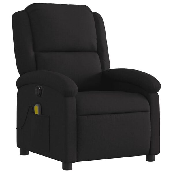 vidaXL Fauteuil de massage inclinable électrique Noir Tissu
