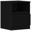 vidaXL Cabinet de chevet Ch&ecirc;ne noir 40 x 40 x 50 cm Bois d'ing&eacute;nierie