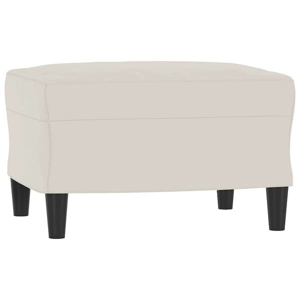 vidaXL Repose-pied Cr&egrave;me 60x50x41 cm Velours