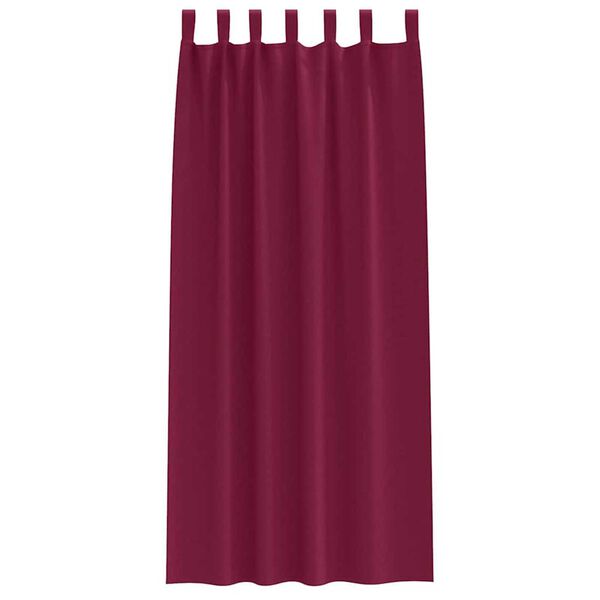 vidaXL Rideaux occultants avec anneaux 2 pcs Bordeaux 245 x 140 cm