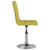 vidaXL Chaise pivotante de salle &agrave; manger Vert Tissu