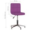 vidaXL Chaises &agrave; manger pivotantes lot de 2 violet similicuir