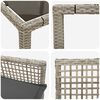 vidaXL Ensemble de salle &agrave; manger pour jardin 9 pcs Gris clair