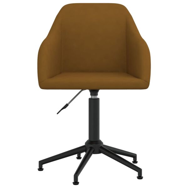vidaXL Chaises pivotantes &agrave; manger lot de 6 marron velours