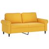 vidaXL Canap&eacute; 2 places oreillers et coussins Jaune clair 140cm Velours