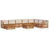 vidaXL Ensemble de canap&eacute;s d'ext&eacute;rieur 9 pc Naturel