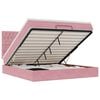 vidaXL Cadre de lit ottoman avec matelas rose 160x200 cm velours