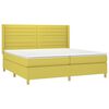 vidaXL Sommier &agrave; lattes de lit et matelas et LED Vert 200x200 cm Tissu