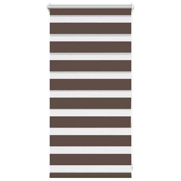 vidaXL Store v&eacute;nitien Zebra 40,9 x 100 cm, largeur du tissu 36,7 cm, couleur caf&eacute;