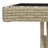 vidaXL Ensemble &agrave; manger de jardin 3 pcs Beige R&eacute;sine tress&eacute;e et verre