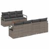 vidaXL Ensemble de canap&eacute; de jardin 8 pc Gris polyrotin