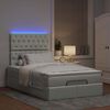 vidaXL Cadre de lit ottoman et matelas gris clair 120x200 cm velours
