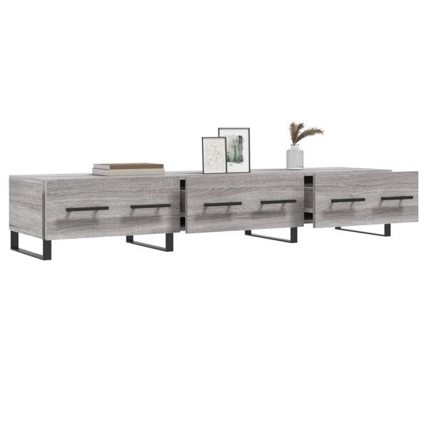 vidaXL Meuble TV sonoma gris 150x36x30 cm bois d'ing&eacute;nierie