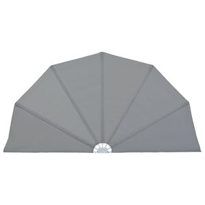 vidaXL Auvent lat&eacute;ral pliable de terrasse Gris 160 cm