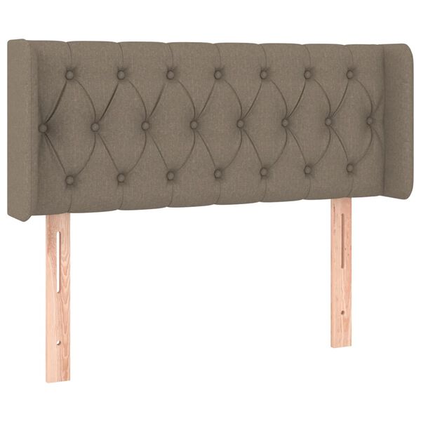 vidaXL T&ecirc;te de lit &agrave; LED Taupe 103x16x78/88 cm Tissu